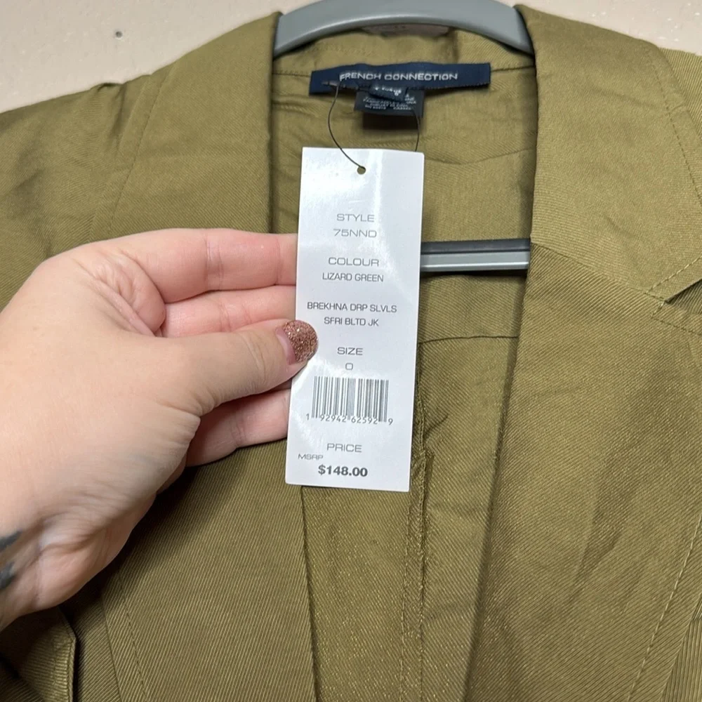 French Connection Brekhna Drape Belted Safari Jacket - Picture 4 of 6